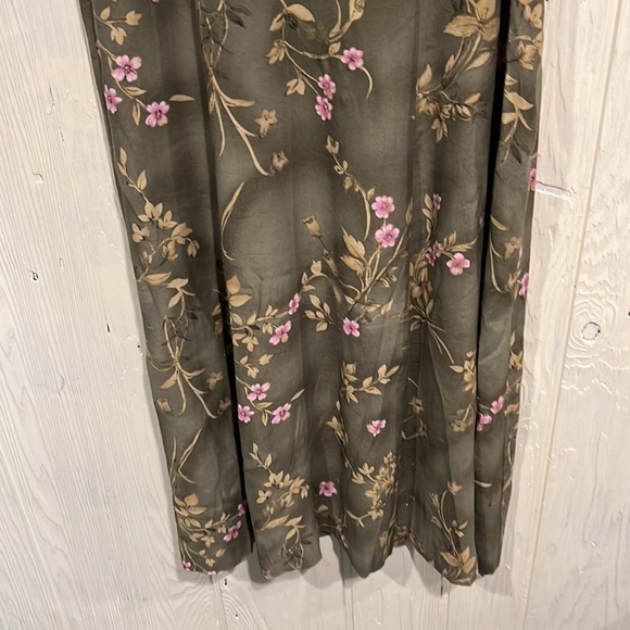 Karen STEVENS Short Sleeve Maxi Dress Cloth buttons Peter Pan Collar size 4 - Picture 4 of 14